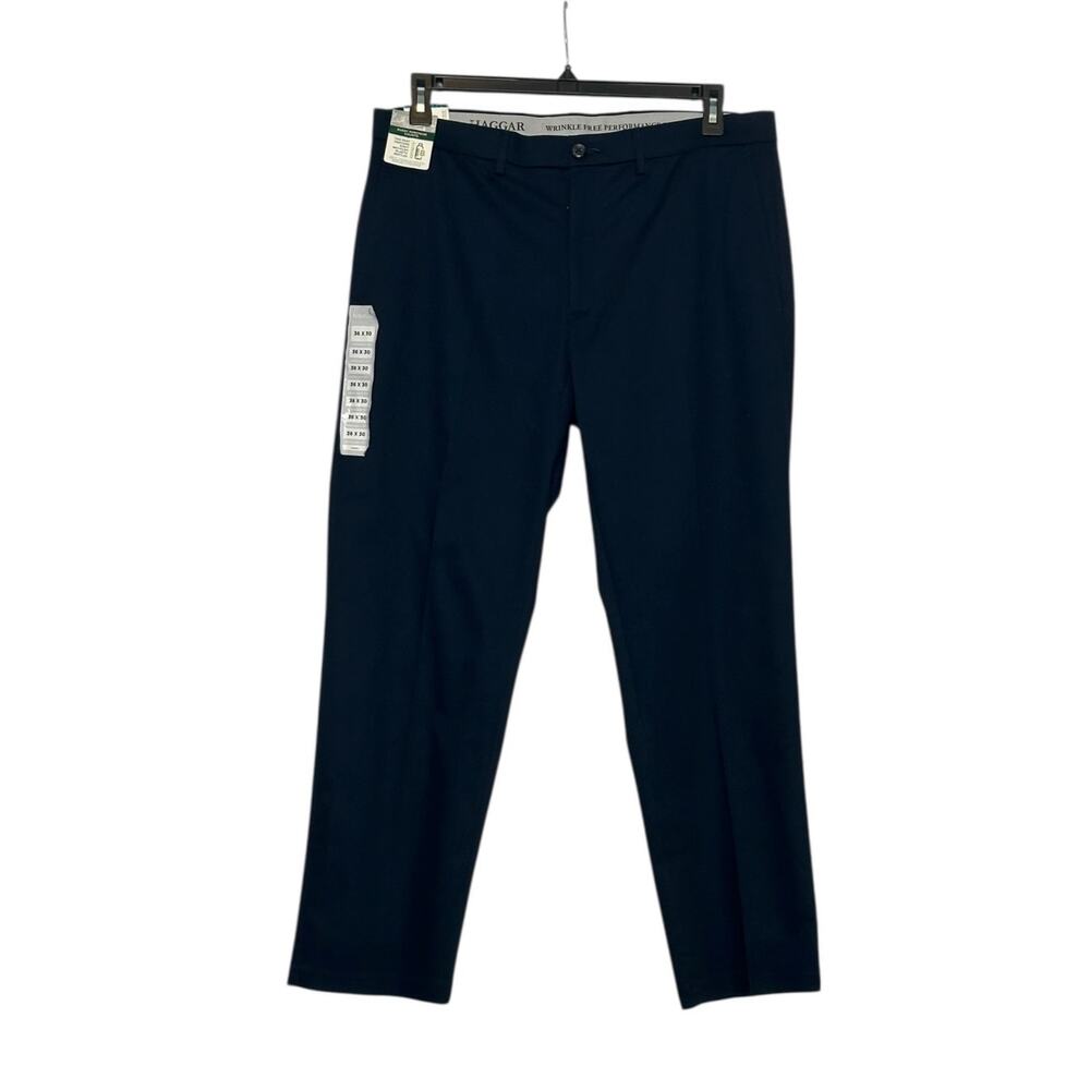 Haggar blue wrinkle free performance khaki pants size 36